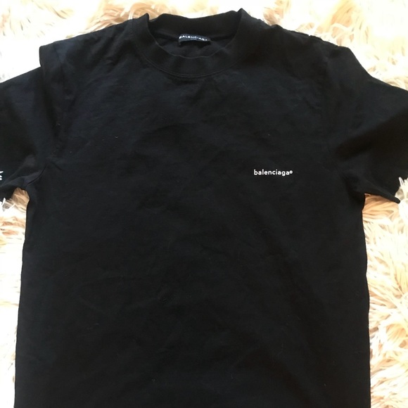 balenciaga small logo tee